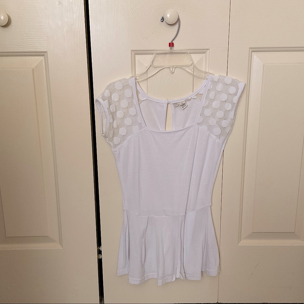 Derek Heart White Blouse (Size S)